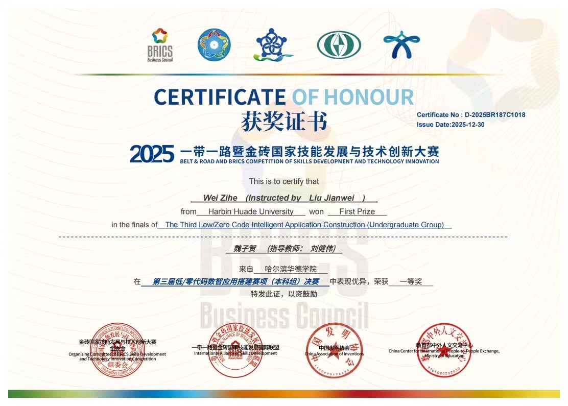 权威赛事印证硬核实力！华德学子在金砖国家技能发展与技术创新大赛斩获11项国奖！